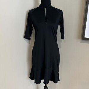 *TAIL* Black Midi White Label Dress w/ Zipper Detail Size XS
